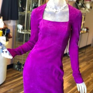 JEAN CLAUDE JITROIS STRETCH SUEDE "KELLY" DRESS